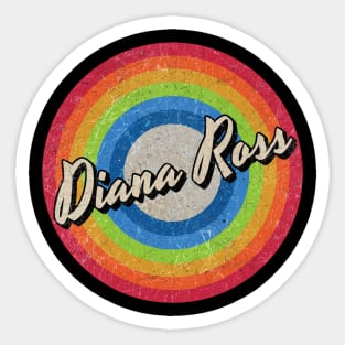 Vintage Style circle - Diana Ross Sticker